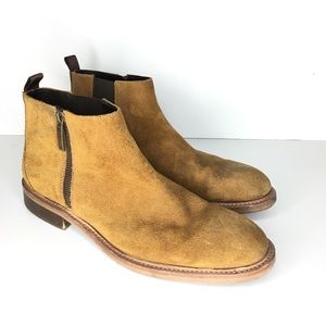 Donald J Pliner Sz 11 Leather Zip Up Boot Zeus